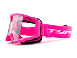 Youth Set Motocross Gloves and Goggles Pink