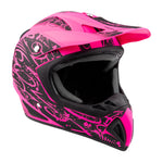 Pink Helmet, Black Gloves, Goggles & Adult Chest Protector