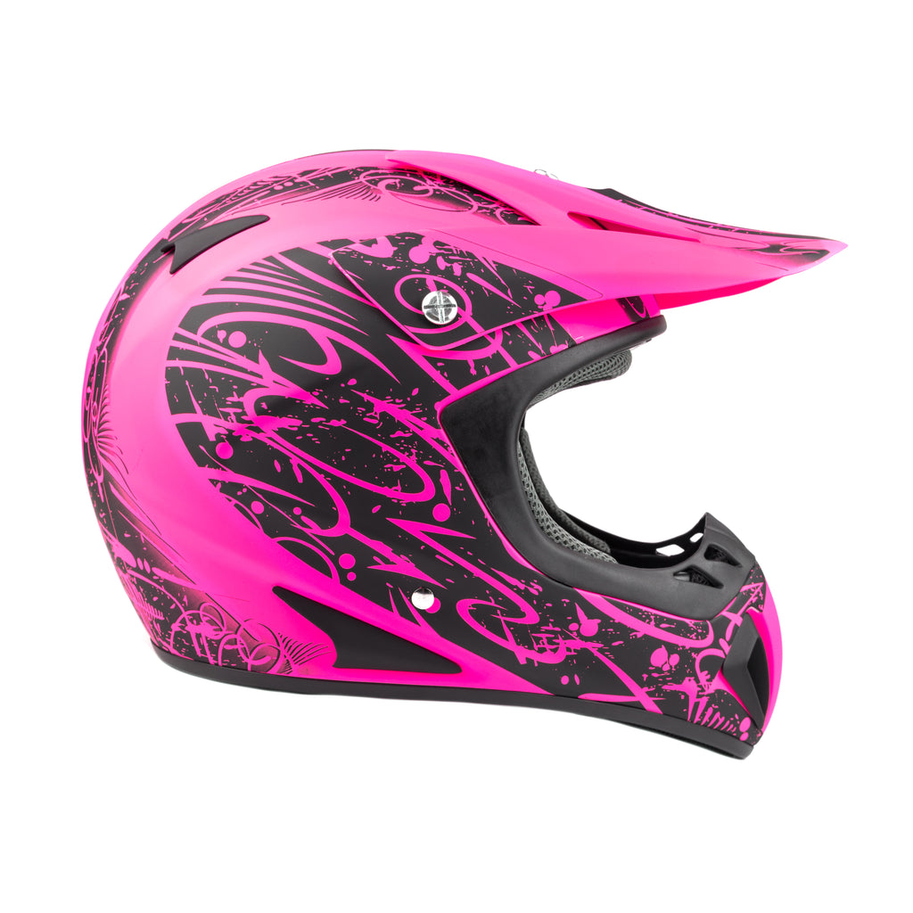 Adult MOTOCROSS ATV OFFROAD Pink Typhoon Helmet – Typhoon Helmets