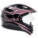 XXL Adult Dual Sport Helmet / Motorcycle Pink