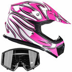 Youth Pink Helmet And Black Goggles