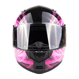 Pink Adult Modular Helmet with drop down sun-glass