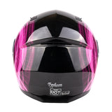 Pink Dual Visor Modular Flip up Adult Snowmobile Helmet - TH158