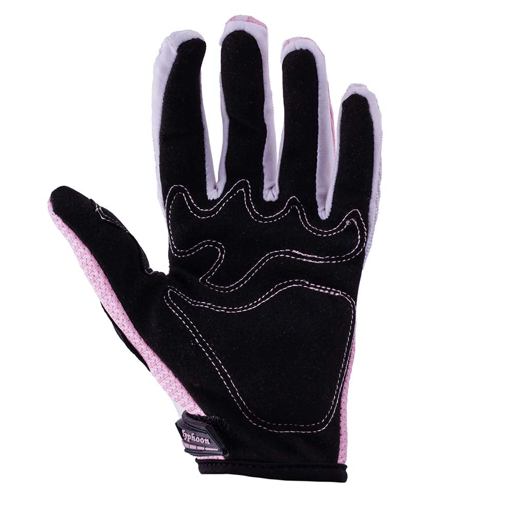 Adult Off Road Motocross ATV Gloves Pink White from Typhoon Helmets