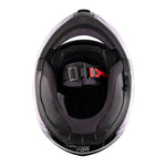 PURPLE Adult Modular Flip up Snowmobile Helmet with dual lens anti fog shield and drop down sun-glass