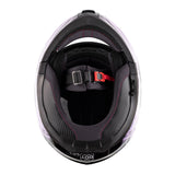 PURPLE Adult Modular Flip up Snowmobile Helmet with dual lens anti fog shield and drop down sun-glass