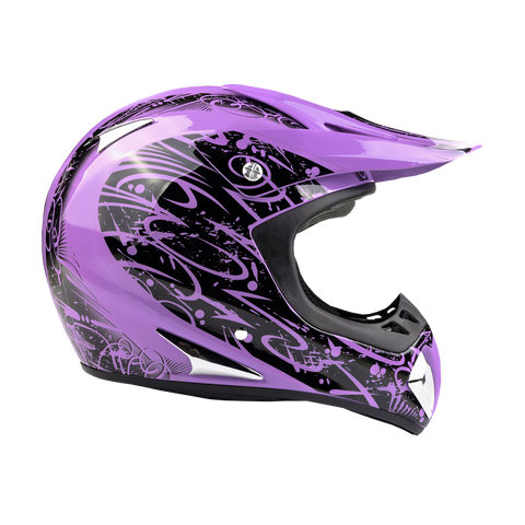 Adult Motocross Helmet Purple Small - FACTORY SECOND