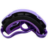 Adult Matte Black Helmet - Purple Gloves & Goggles Combo