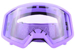 Matte Black Helmet, Purple Gloves, Goggles & Pee-Wee Chest Protector