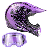 Adult Purple Helmet & Purple Goggle Combo