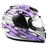 Youth Full Face Purple Motorcycle Helmet