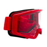 Adult Helmet Matte Black with Red Goggles