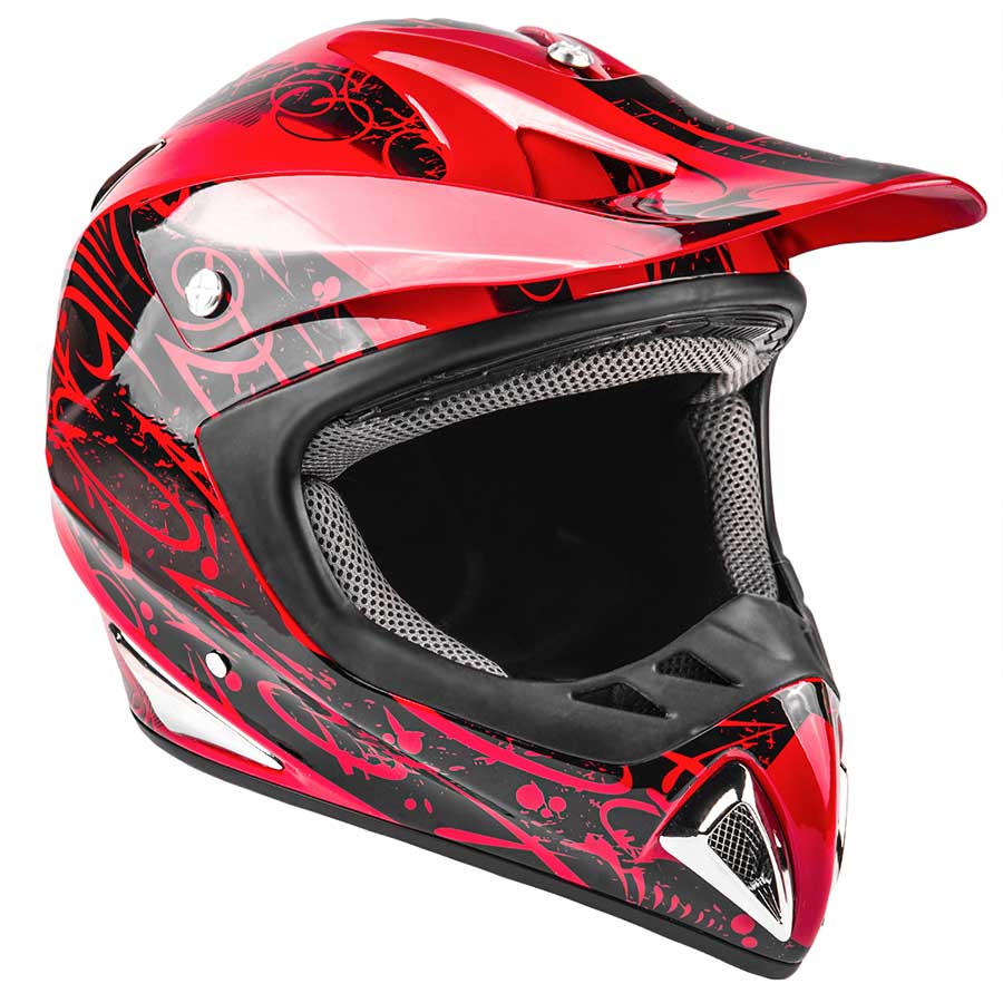 Adult Helmet Goggle Set Red