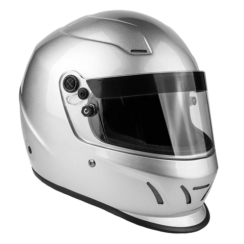 SA2020 Adult Snell Helmet Silver – Typhoon Helmets SA2020 Adult Snell Helmet Silver – Typhoon Helmets