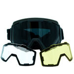 Snocross Snowmobile Helmet Matte Green w/ Matte Black Goggles