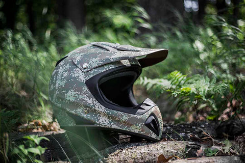adult bike helmet camouflage Adult Helmet Camo with Matte Orange Goggles