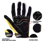 Adult Helmet Combo Matte Black w/ Yellow Gloves & Goggles