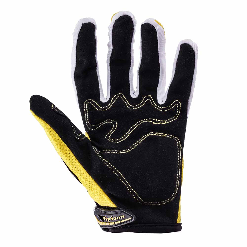 Adult Off Road Motocross ATV Gloves Yellow from Typhoon Helmets