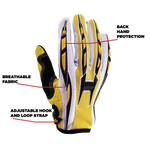 Adult Helmet Combo Matte Black w/ Yellow Gloves & Goggles