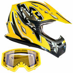 Youth Yellow Helmet With Yellow Goggles