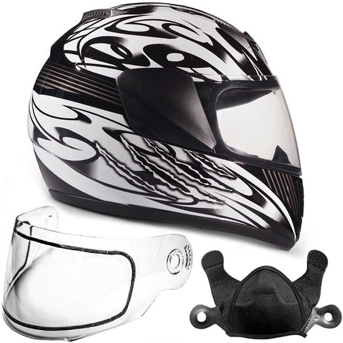 Youth Black Double Pane Snowmobile Helmet