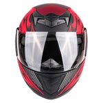 Motorcycle Combo - Youth Full Face Matte Red Helmet With Red Gloves