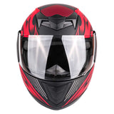 Youth Full Face Matte Red Motorcycle Helmet