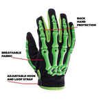 Green Youth Motocross Gloves