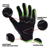 Green Youth Motocross Gloves