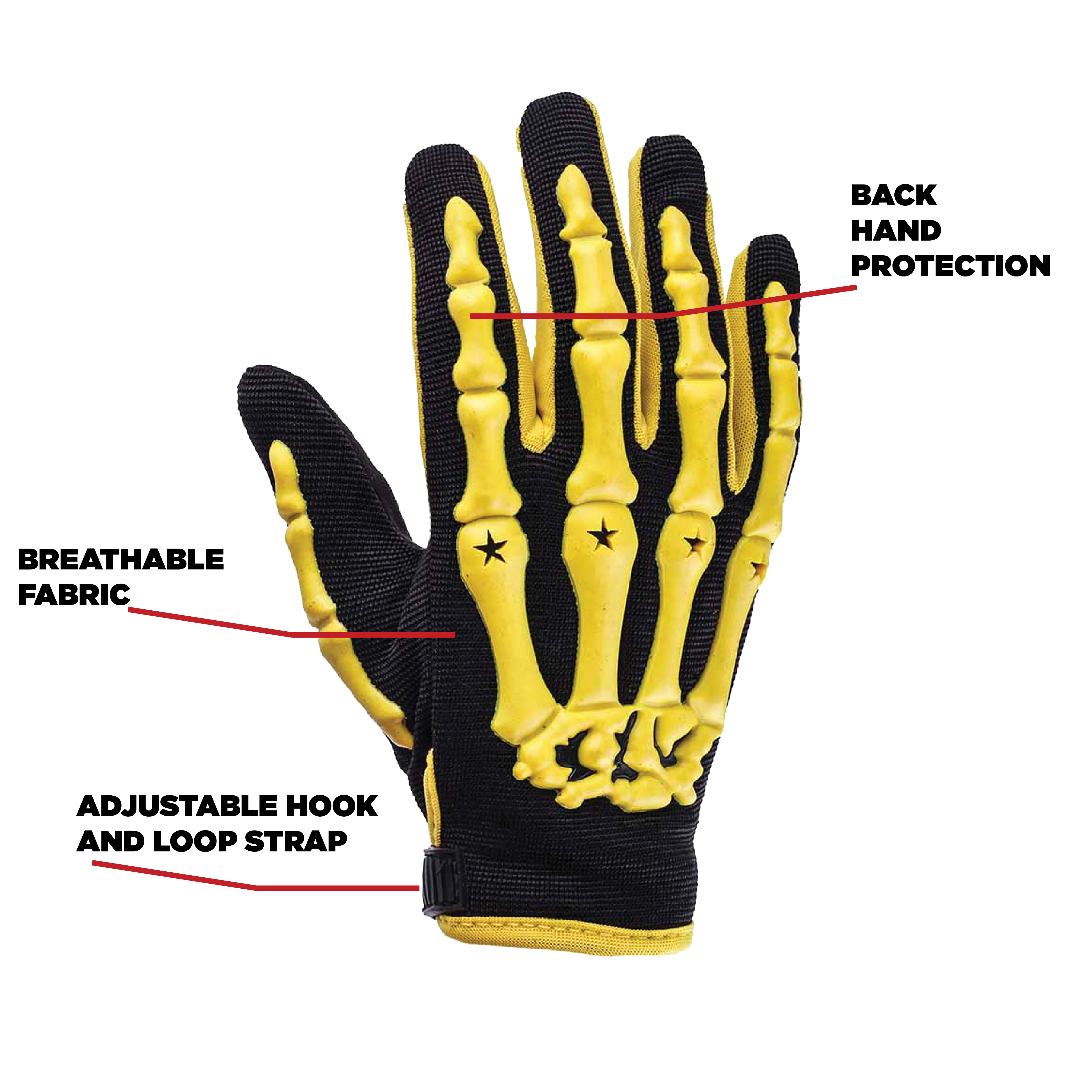 Yellow Youth Kids Motocross ATV Gloves from Typhoon Helmets