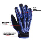 Blue Youth Motocross Gloves