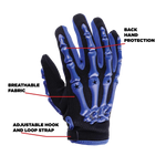 Blue Helmet, Gloves, Goggles & Youth Chest Protector