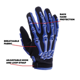 Blue Helmet, Gloves, Goggles & Youth Chest Protector