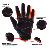 Orange Youth Motocross Gloves